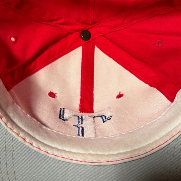 Vintage Sports Specialties MLB Baseball Texas Rangers Red Logo Snapback Hat - Picture 7 of 9